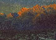 Albert Bierstadt Sunrise in the Sierras painting